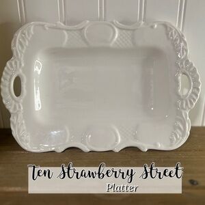 Ten Strawberry Street White Platter